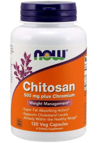 Chitosan 500 mg Plus Chromium 120 Veg Caps Now Foods (256379969)