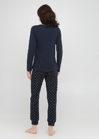 Темно-синяя всесезон пижама (лонгслив брюки) лонгслив + брюки Elitol