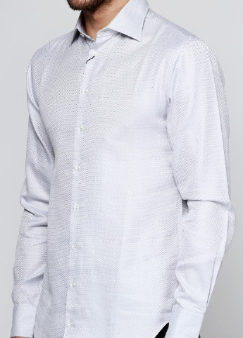 Светло-серая кэжуал рубашка Giorgio Armani с длинным рукавом