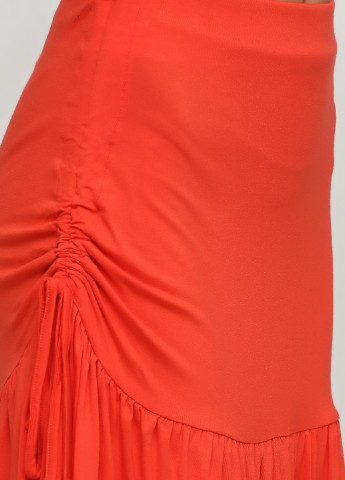 Оранжевая кэжуал однотонная юбка C&A клешированная