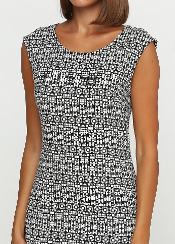 Черно-белое кэжуал платье Ellos с абстрактным узором