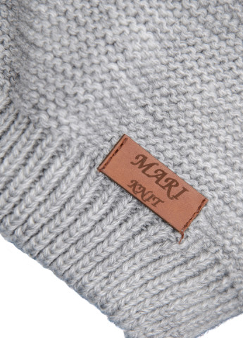 Сірий демісезонний комплект (шапка, шарф-снуд) Mari-Knit
