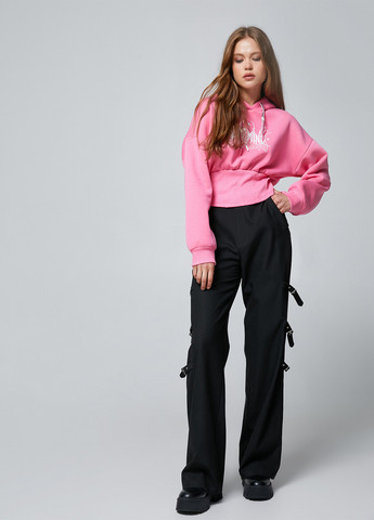 Рожево-коричневий худі KOTON напис без декору (263855043)