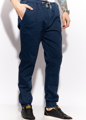 Синие кэжуал демисезонные зауженные брюки Time of Style
