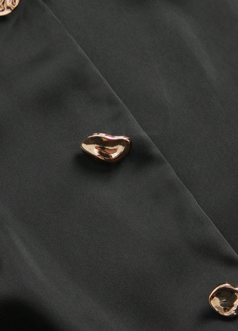 Чорна кежуал сукня сукня-сорочка SHEIN однотонна