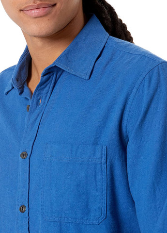 Синяя кэжуал рубашка однотонная Gap