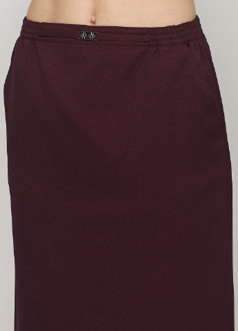 Темно-вишневая кэжуал однотонная юбка BRANDTEX CLASSIC