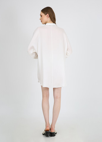 Белое кэжуал платье рубашка Casalini однотонное