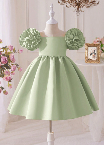 Зелёное платье SHEIN (365628627)