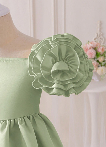 Зелёное платье SHEIN (365628627)