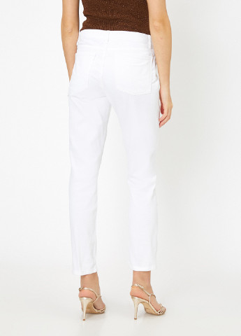 Белые джинсовые демисезонные зауженные брюки KOTON