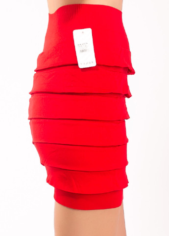 Красная кэжуал однотонная юбка Modna Anka мини