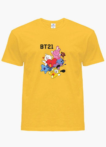 Желтая демисезонная футболка детская бтс (bts)(9224-1166) MobiPrint