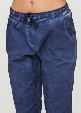 Темно-синие кэжуал демисезонные брюки Made in Italy
