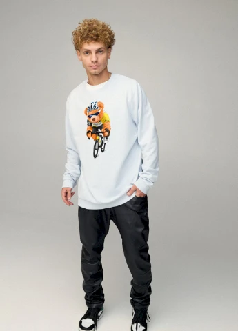 Светло-голубой свитшот мужской oversize /no flis/ YAPPI (252258908)