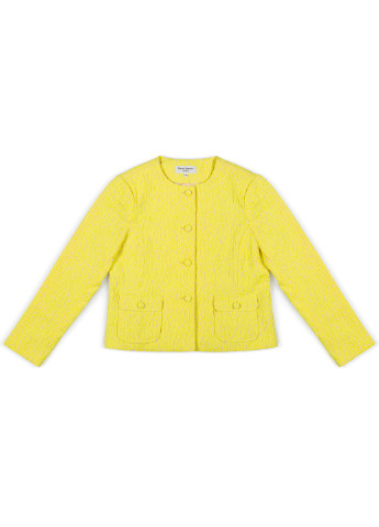 Желтый деловой пиджак No Brand - однотонный - летний