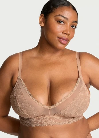 Бежевий демісезонний комплект (бюстгальтер, трусики) Victoria's Secret
