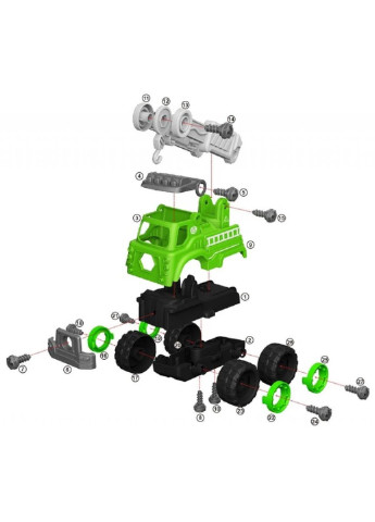 Конструктор (CJ-1614185) DIY SPATIAL CREATIVITY зеленый кран (249598092)