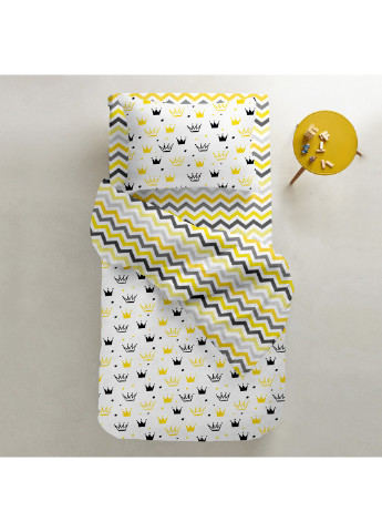 Простынь на резинке 90х200х20 ZIGZAG YELLOW GREY Cosas ZigYellowGrey_90x200x20 (250319087)