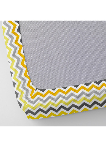 Простынь на резинке 90х200х20 ZIGZAG YELLOW GREY Cosas ZigYellowGrey_90x200x20 (250319087)