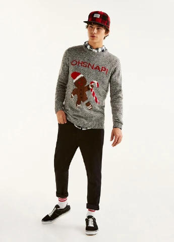 Сірий демісезонний джемпер джемпер Pull & Bear