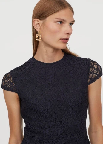 Темно-синее платье H&M