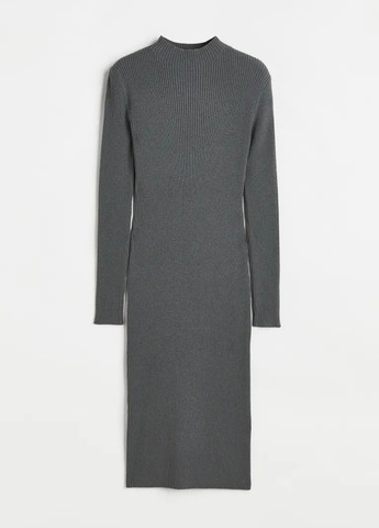 Сіра кежуал сукня сукня-водолазка H&M однотонна