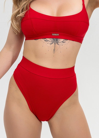 Хлопковые стринги с высокой посадкой TOTALFIT (330987681)