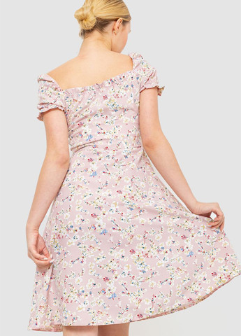 Пудровое кэжуал платье клеш Ager с цветочным принтом