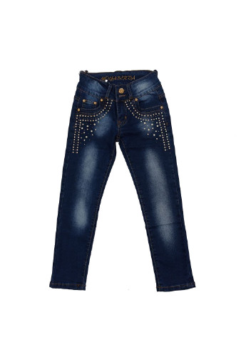 Синие демисезонные джинсы Moyaberva