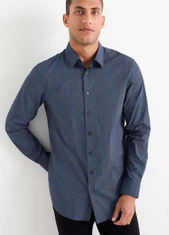 Темно-синій демісезонний комплект (пуловер, сорочка) C&A