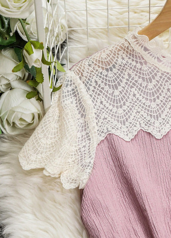 Розово-лиловая блуза с баской SHEIN