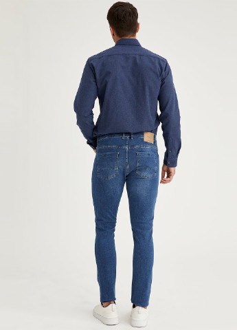 Синие демисезонные скинни джинсы DeFacto