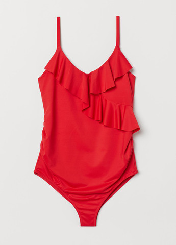 Червоний літній купальник для вагітних суцільний H&M
