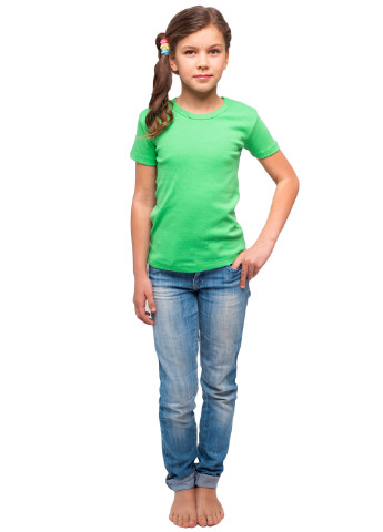 Зелена демісезонна футболка дитяча Наталюкс 21-3305