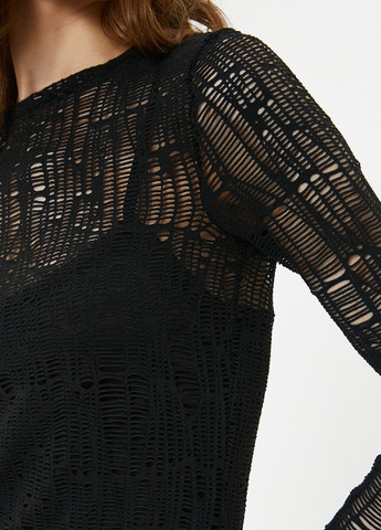 Черное вечернее, кэжуал платье силуэтная KOTON однотонное