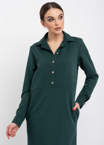 Зеленое кэжуал платье тенди пл 0520 зеленый Ри Мари однотонное