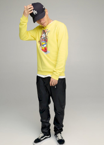 Жовтий світшот чоловічий basic /no flis/ YAPPI (252386043)