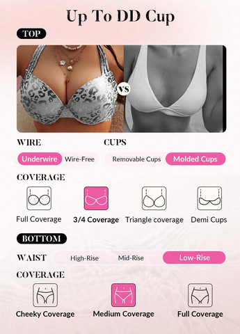 Серебряный летний купальник (лиф, трусики) балконет, раздельный SHEIN