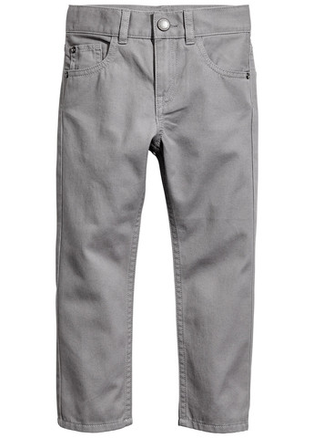 Серые кэжуал демисезонные брюки прямые H&M