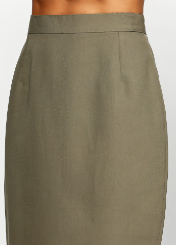 Оливковая кэжуал однотонная юбка Sangermano