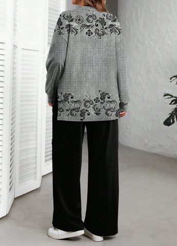 Комбінований демісезонний костюм (блуза, штани) SHEIN