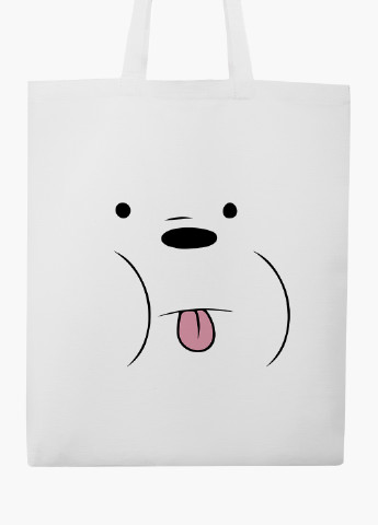 Еко сумка шоппер біла Білий ведмідь Вся правда про ведмедів (We Bare Bears) (9227-2662-WT-2) екосумка шопер 41*35 см MobiPrint (219151229)