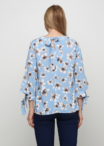 Голубая демисезонная блуза Алеся