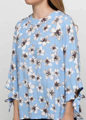 Голубая демисезонная блуза Алеся