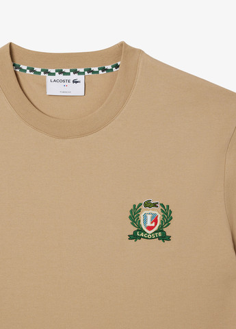 Темно-бежева футболка Lacoste