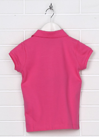 Розовая детская футболка-поло для девочки Ralph Lauren с логотипом
