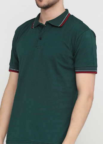 Темно-зеленая футболка-поло для мужчин Chiarotex однотонная