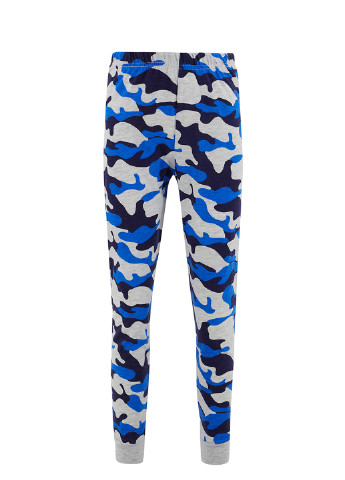 Синяя всесезон пижама лонгслив + брюки DeFacto