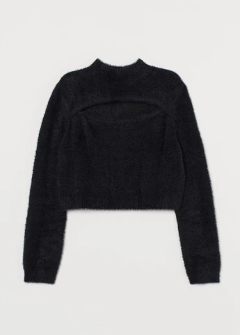 Черный демисезонный свитер H&M